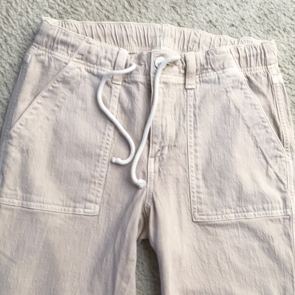 AE/“VANILLA CREAM LATTE” CANVAS COTTON TEXTURED JOGGER/NEW - Picture 3 of 11